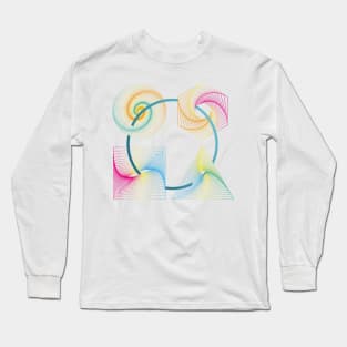 Futuristic hexagons in pastel Long Sleeve T-Shirt